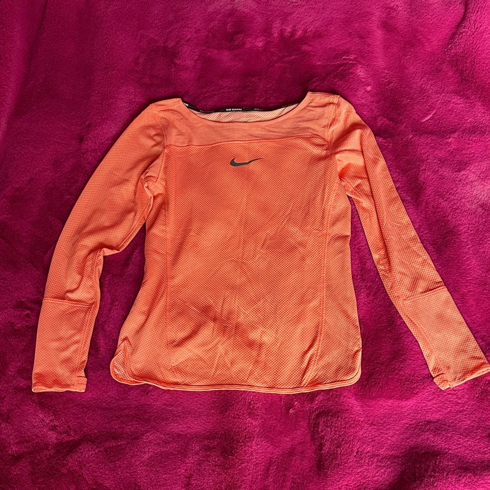 Nike Women's Vibrant Orange Long Sleeve Tee